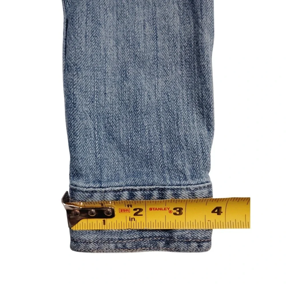 Garage Girlfriend Denim Jacket Womens Small Medium Wash Blue‎ Stretch Jean Coat